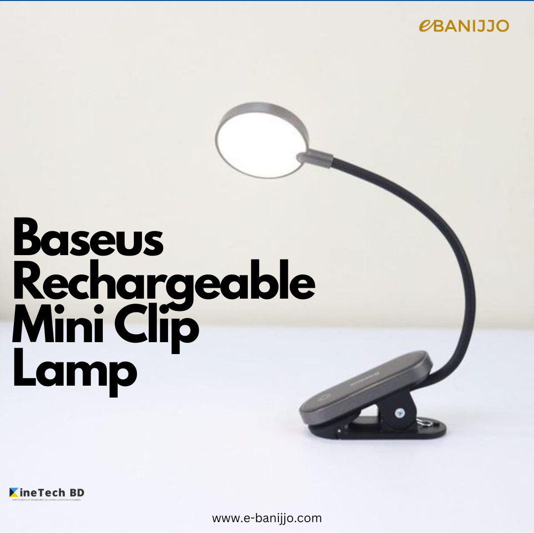 Baseus Rechargeable Mini Clip Lamp For Book Reading, Aquarium, Laptop Keybaord Light Portable And Useful (DGRAD-0G)