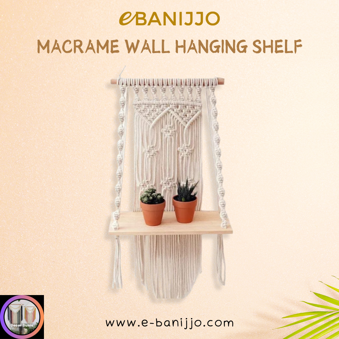 Macrame Wall hanging shelf