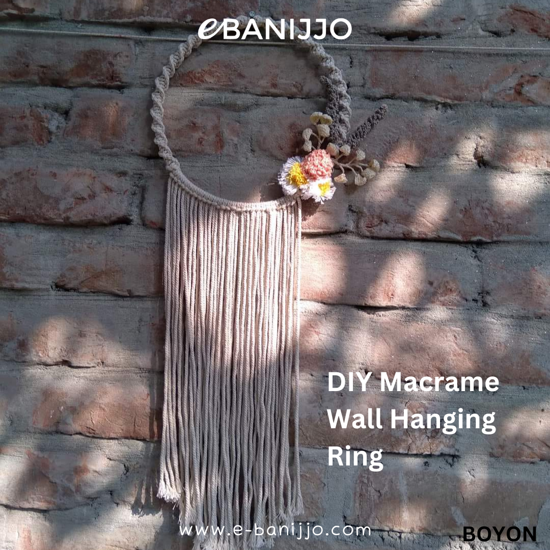 DIY Macrame Wall Hanging Ring