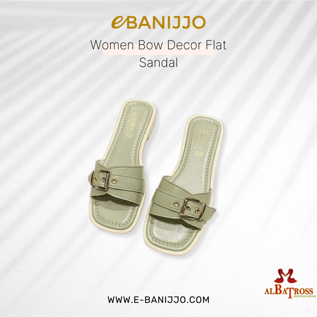 Women Bow Decor Flat Sandal