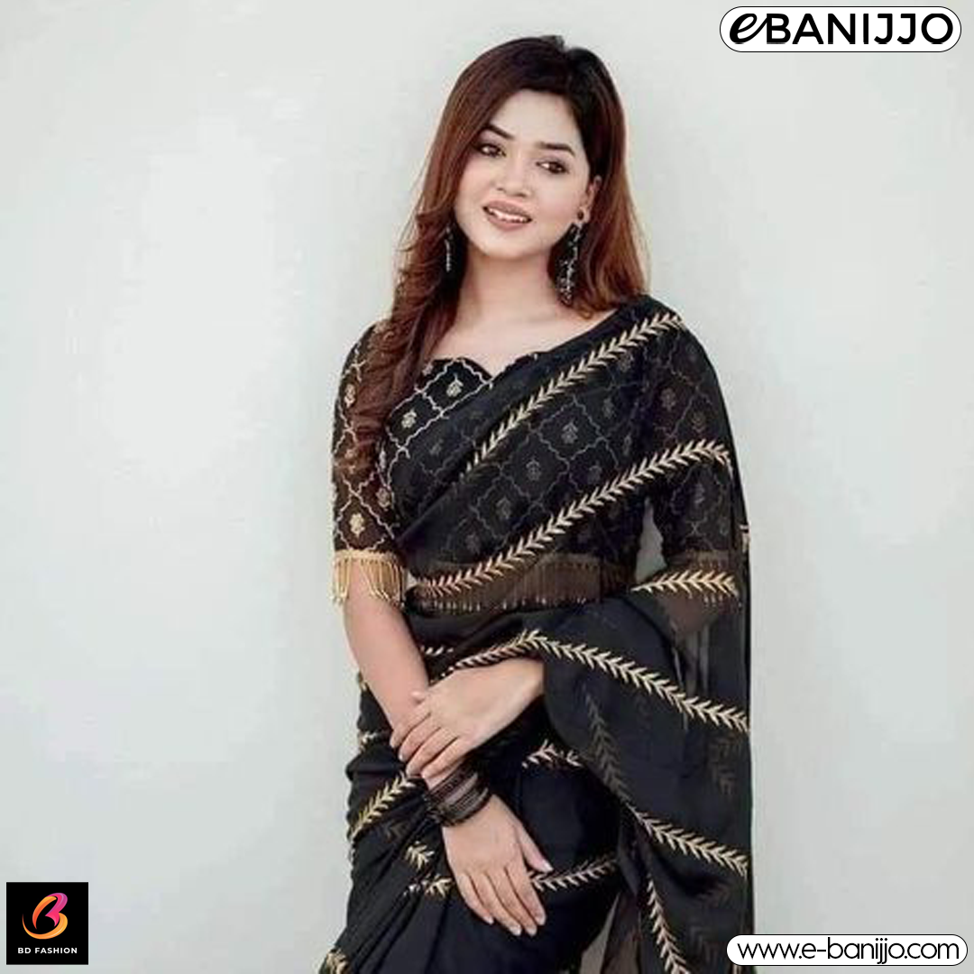 Georgette Embroidery saree