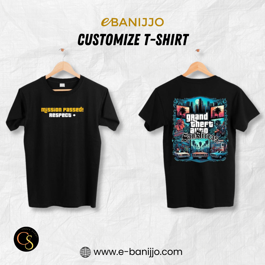 GTA SanArreas Print Black T-shirt
