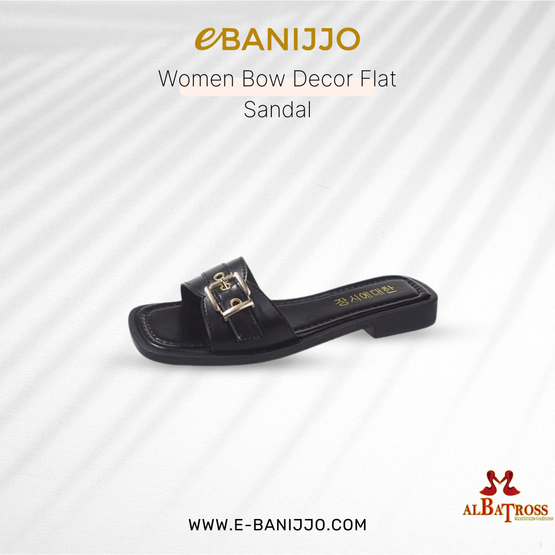 Women Bow Decor Flat Sandal