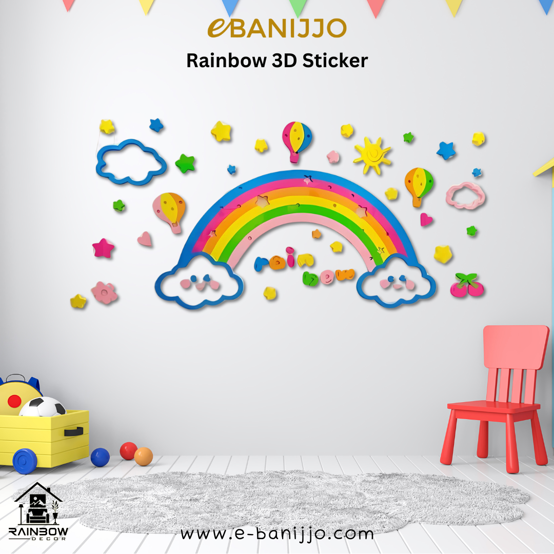 Rainbow 3D Sticker