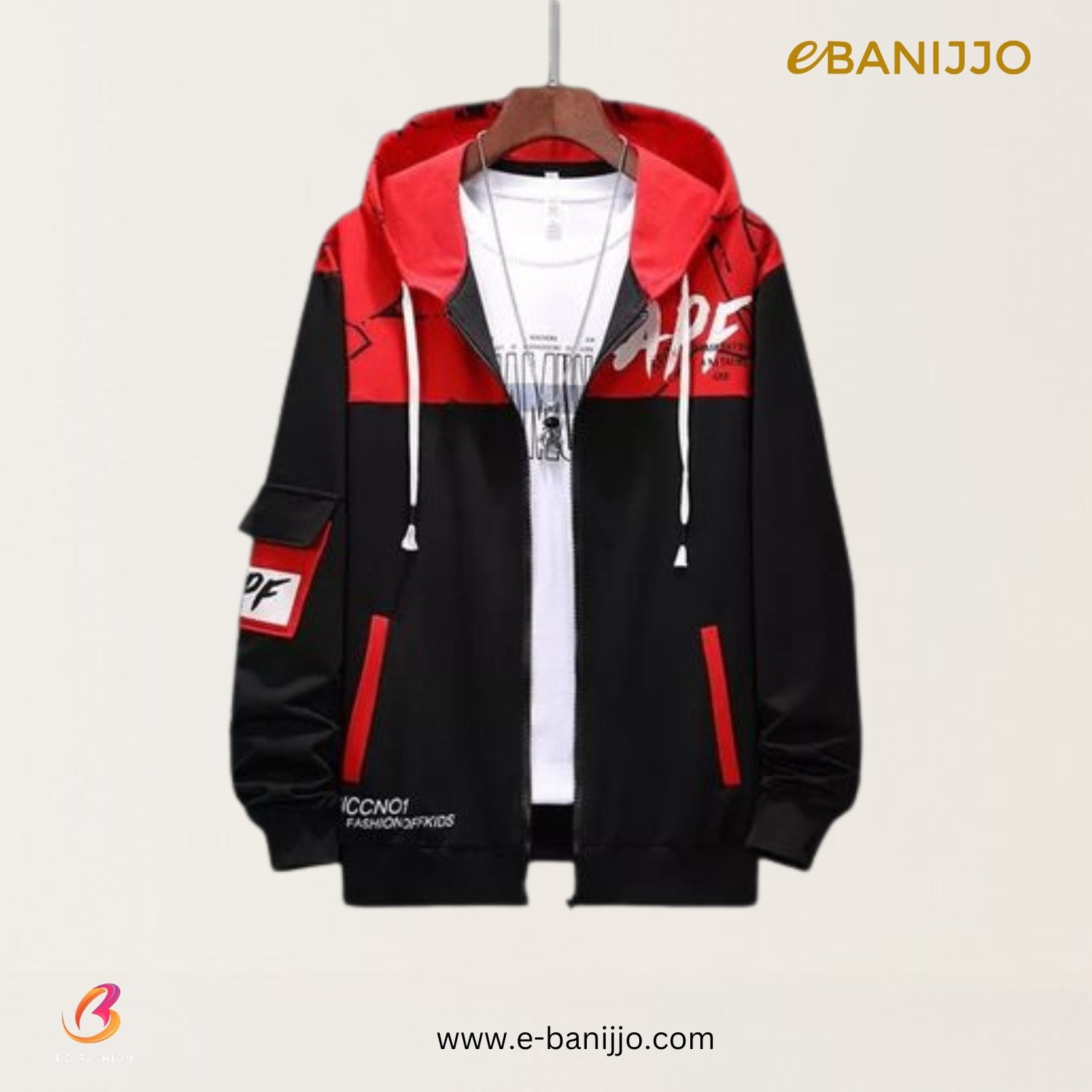 Color Combined hoodie