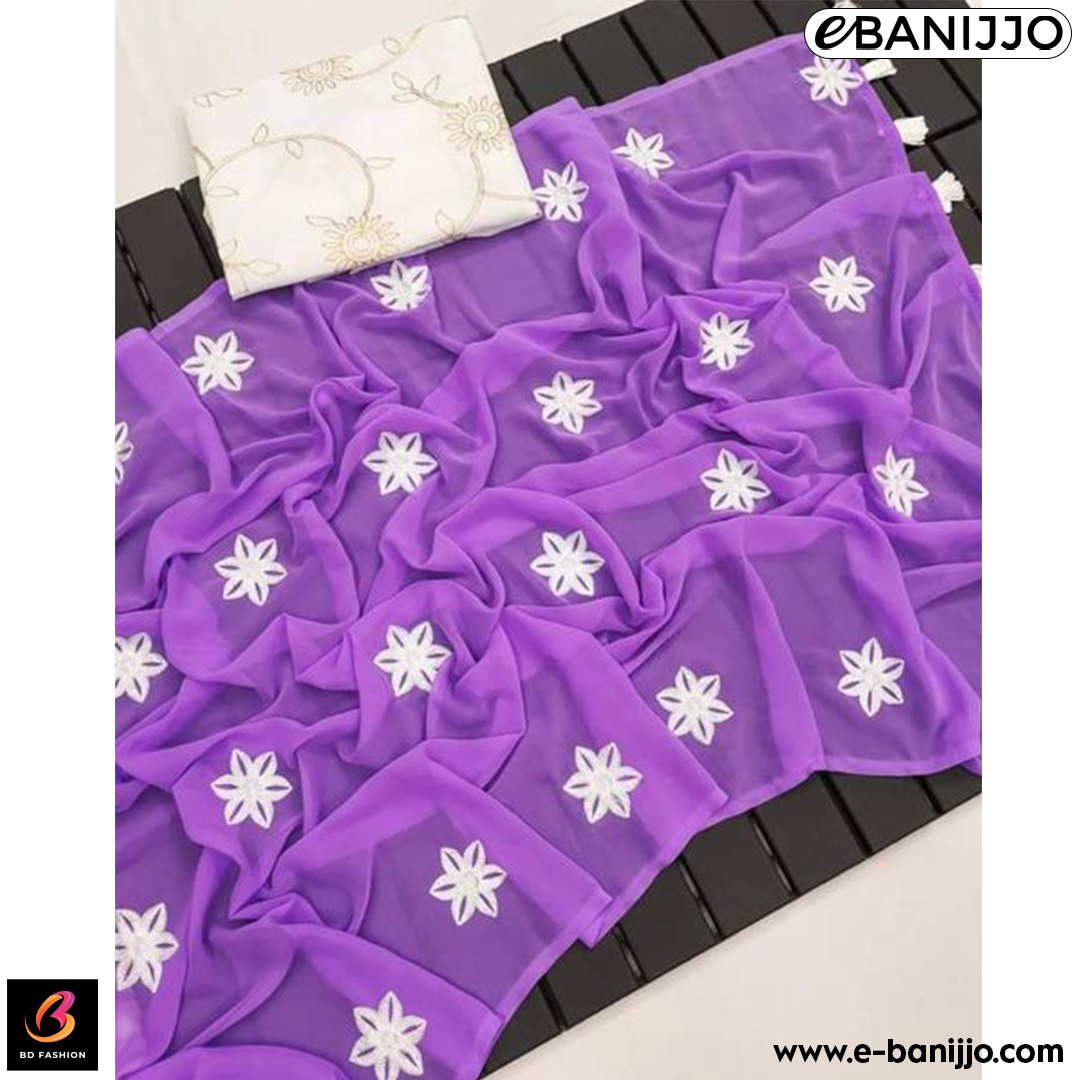 Embroidery Georgette saree