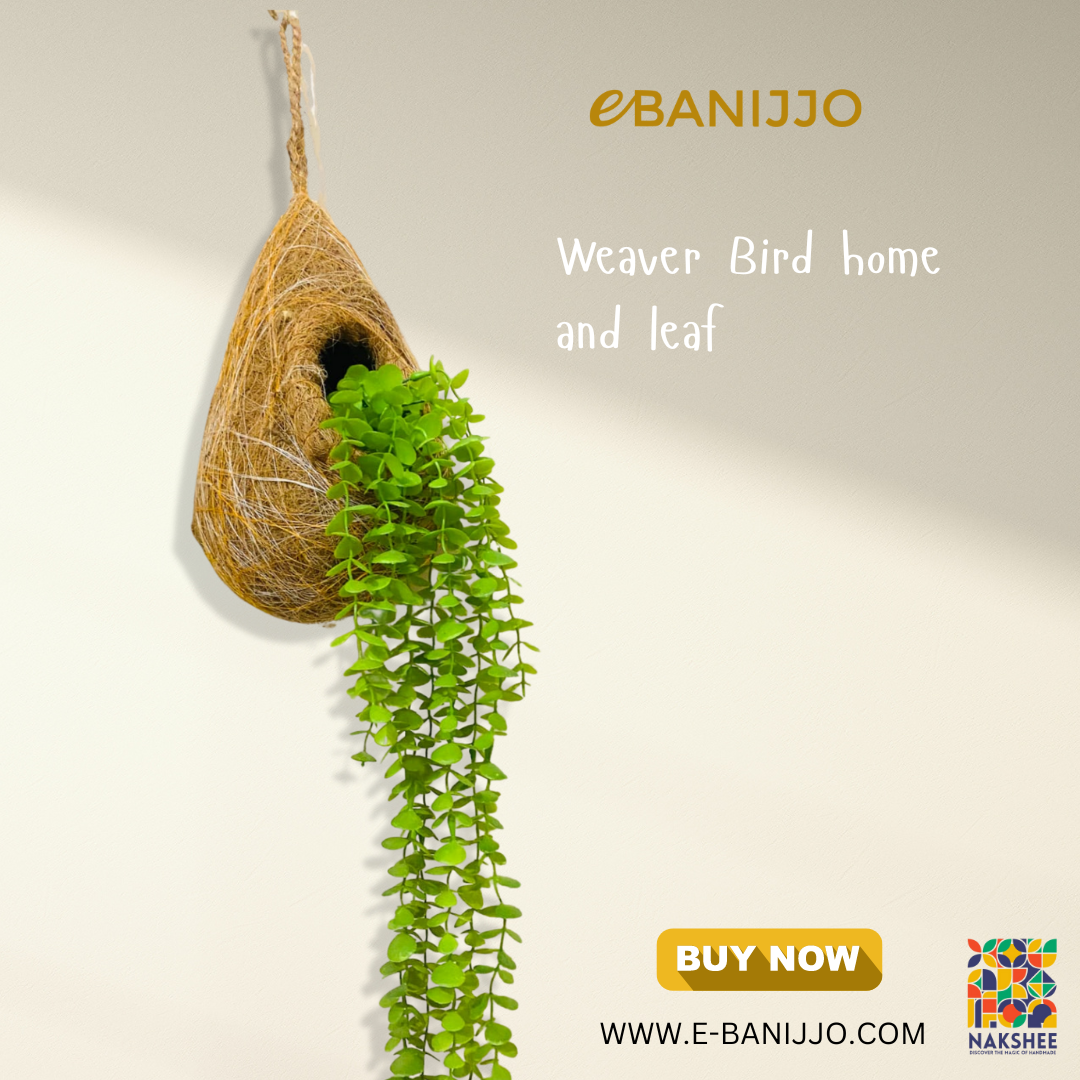Weaver Bird home and leaf