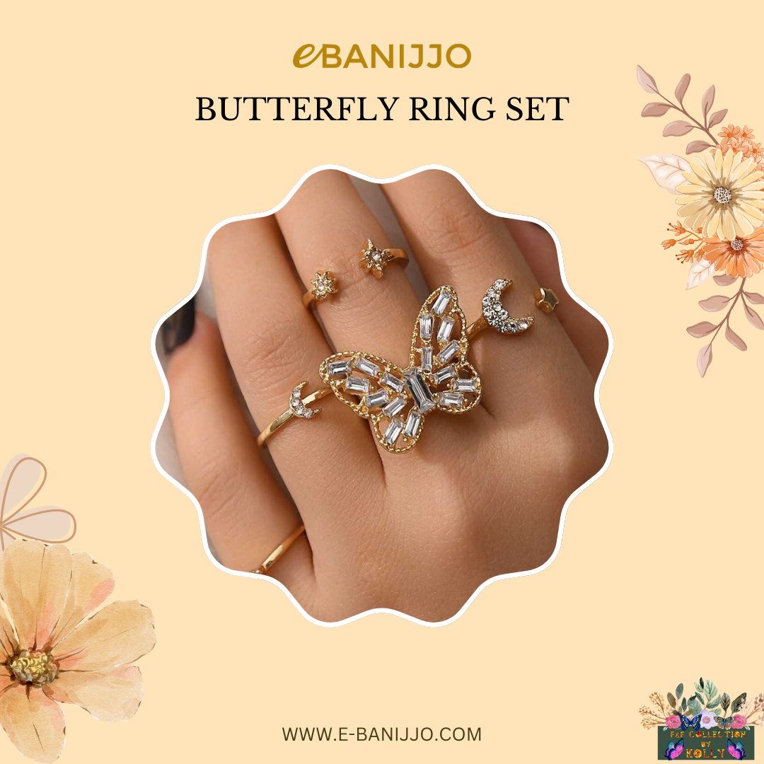Butterfly ring set