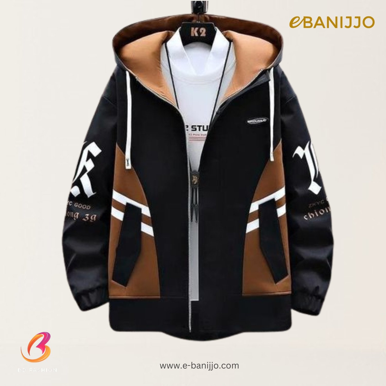 Cotton and Brush Hoodie Jacket