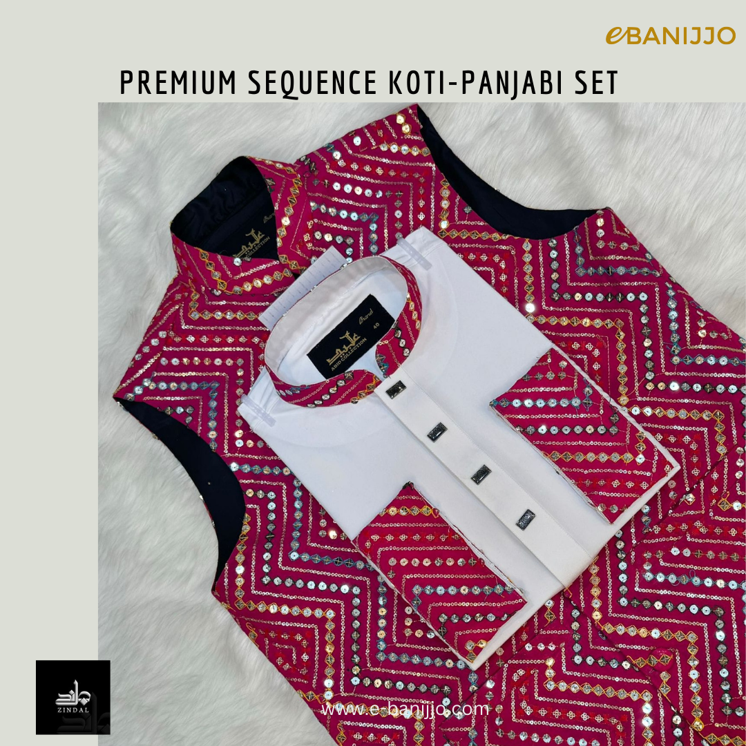 Premium Sequence Koti~Panjabi Set Collection