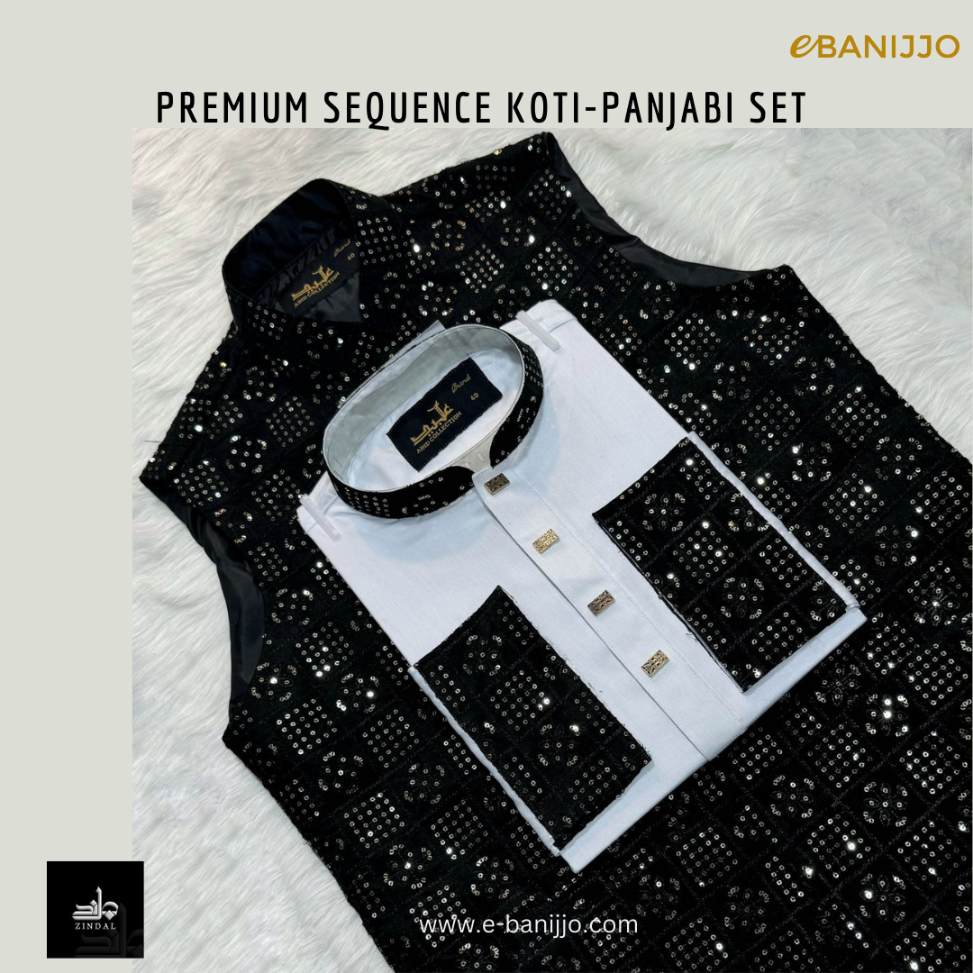 Premium Sequence Koti~Panjabi Set Collection