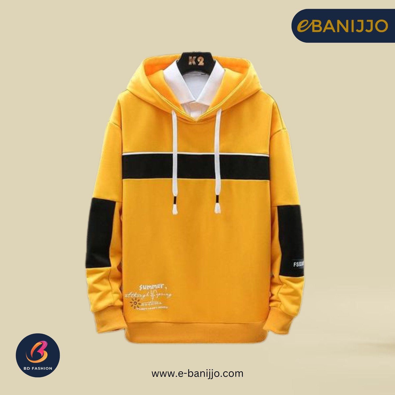 Stylish Color Combined Hoodie