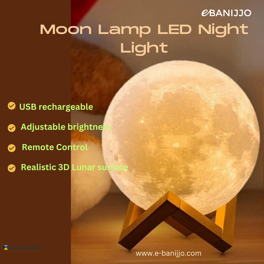Rechargeable 3D Moon Lamp