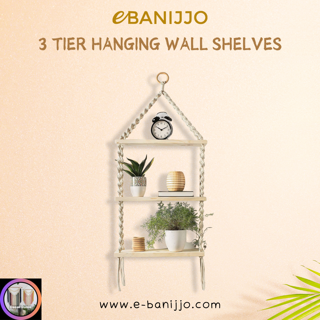 3 Tier Hanging wall shelves