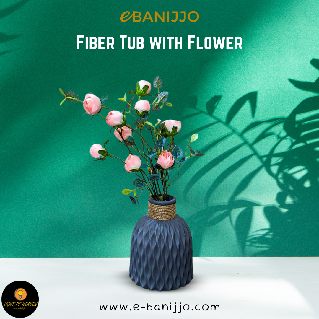 Vase with rose flower