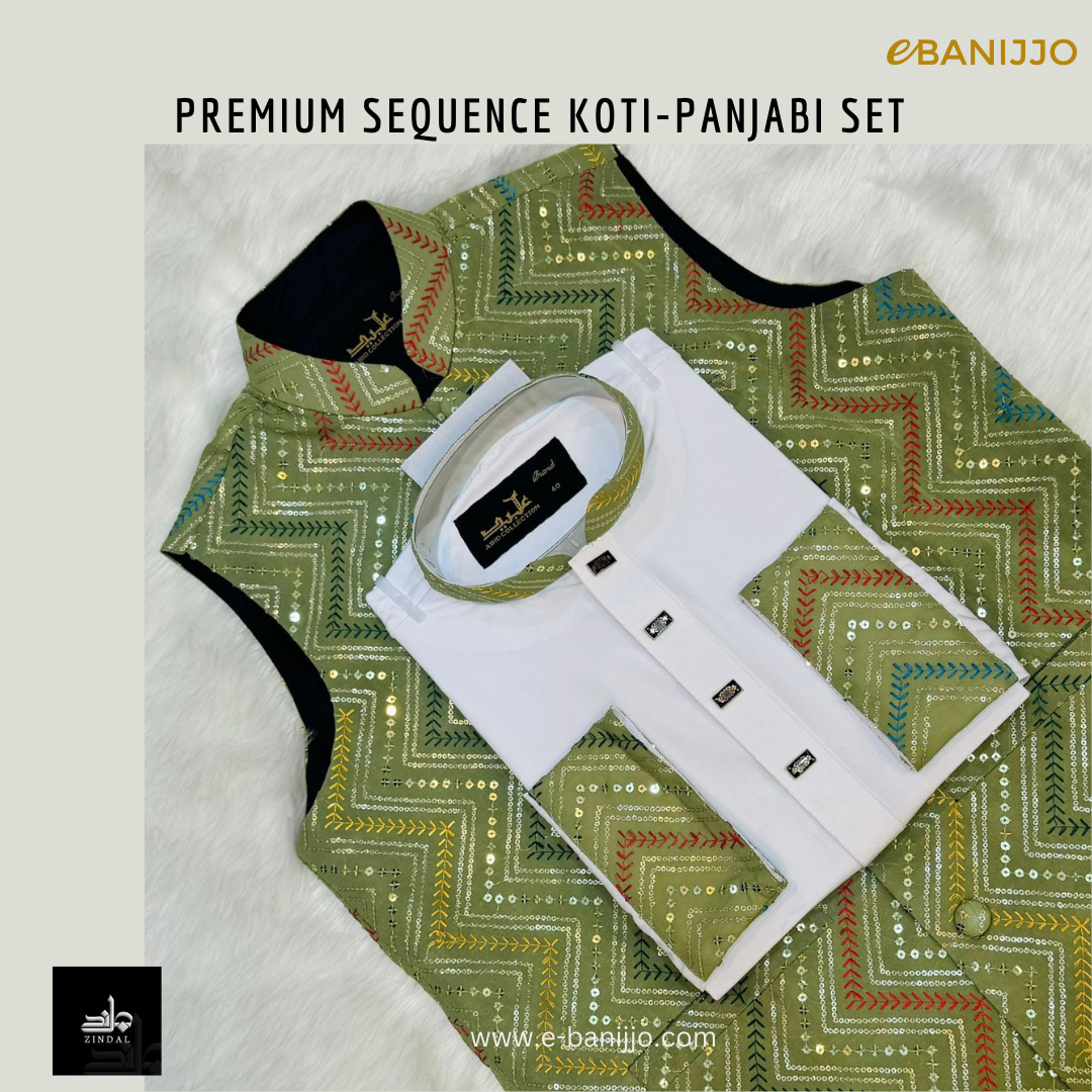 Premium Sequence Koti~Panjabi Set Collection