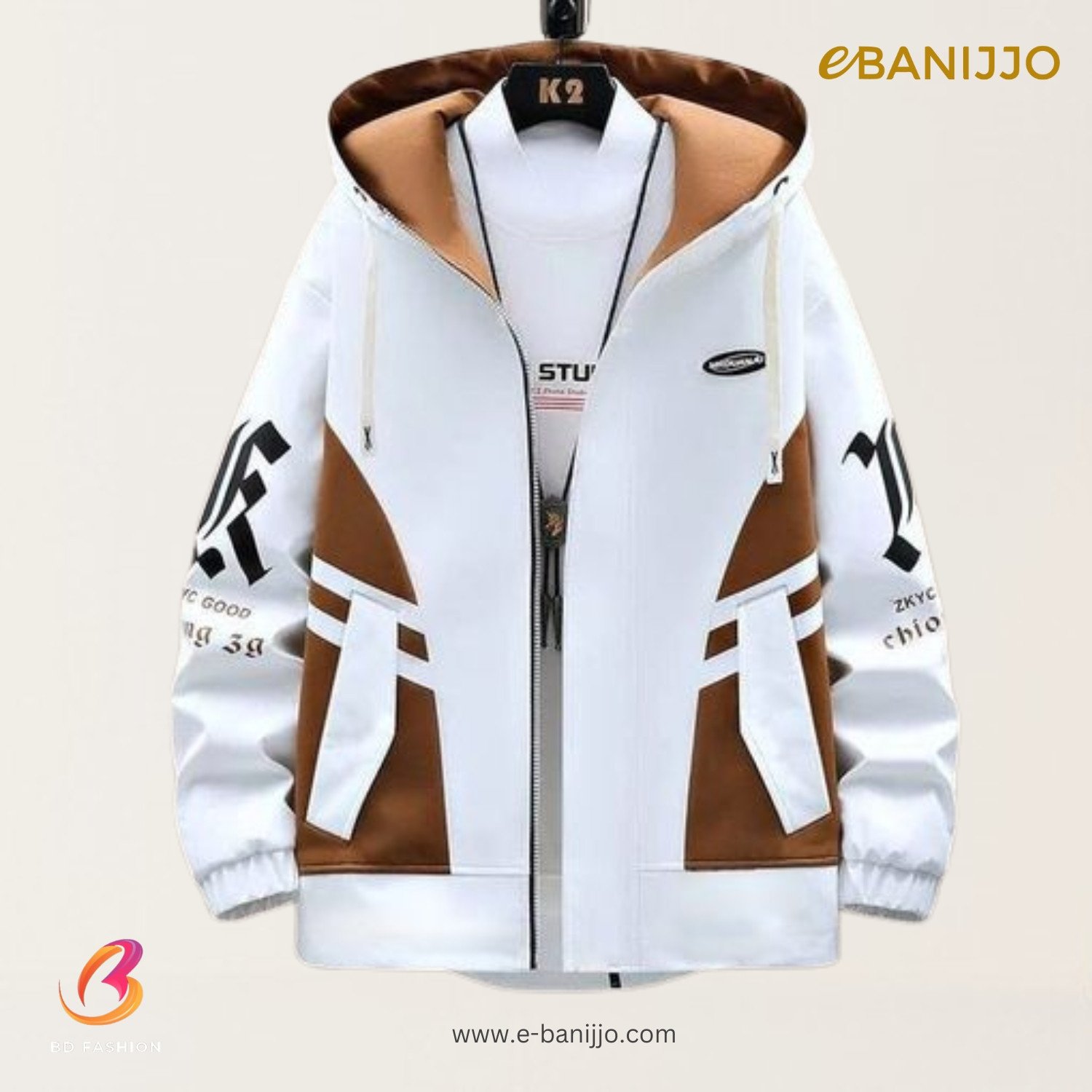 Cotton and Brush Hoodie Jacket