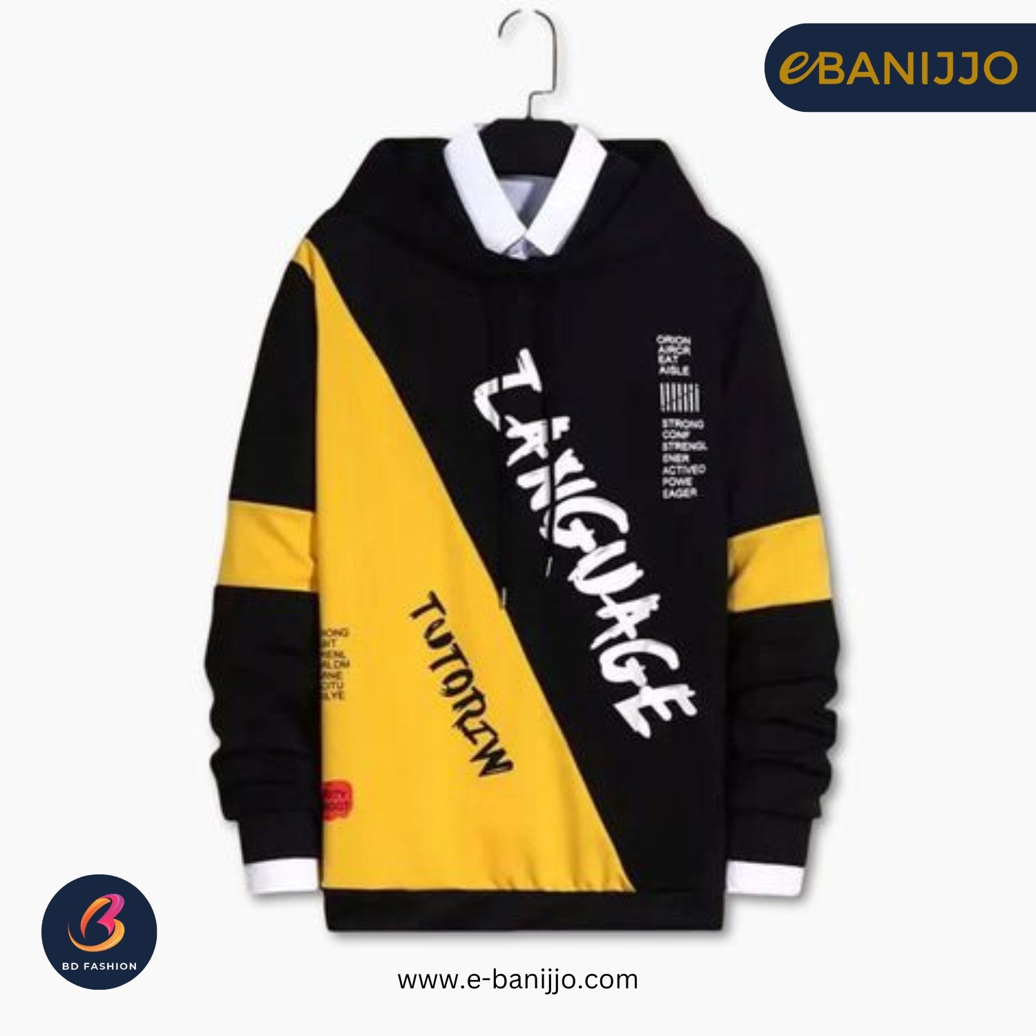 Stylish Color Combined Hoodie