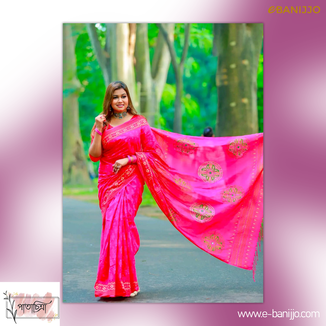 পিওর হ্যান্ডলুম কটন শাড়ি