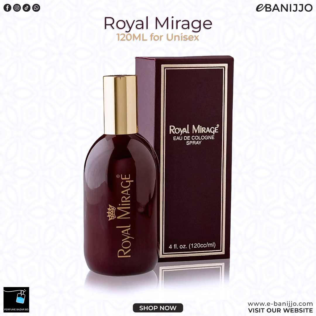 Royal Mirage Brown Eau De Cologne 120ML for Unisex