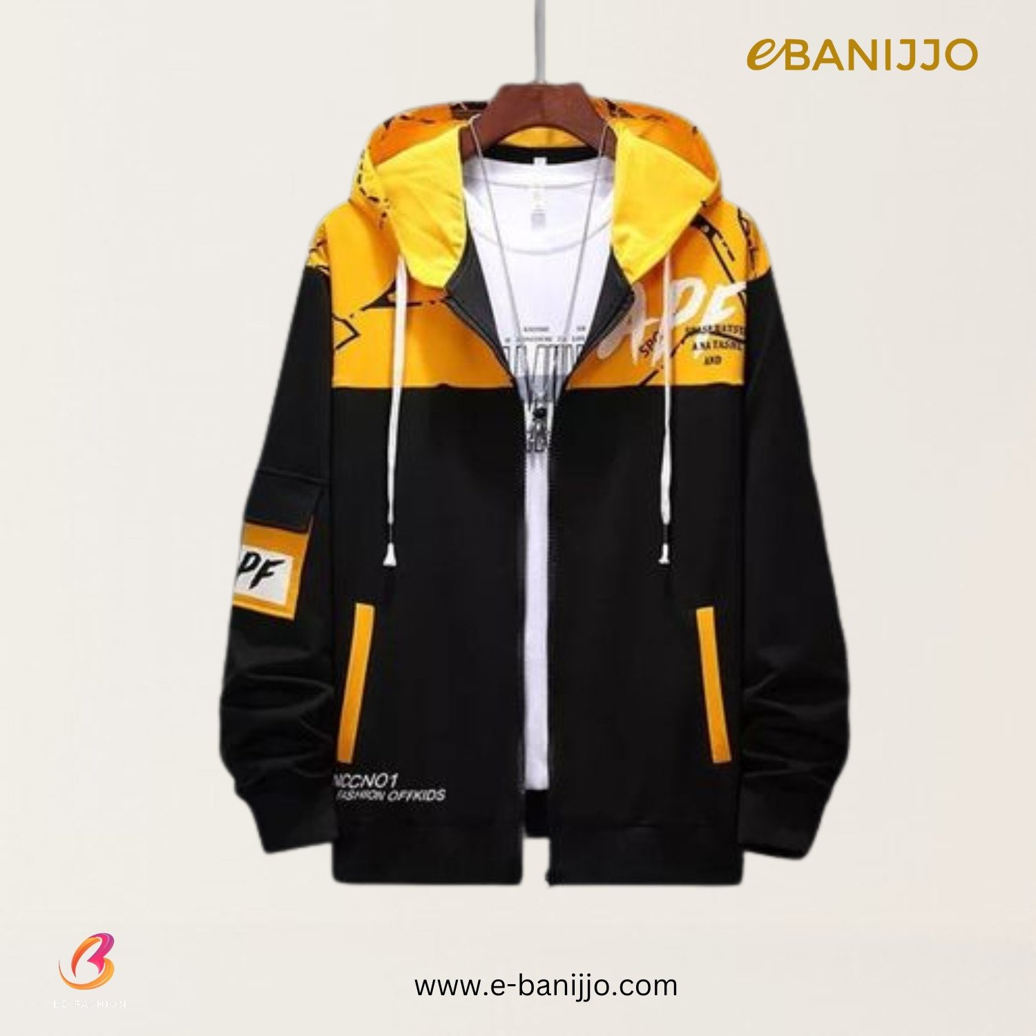 Color Combined hoodie