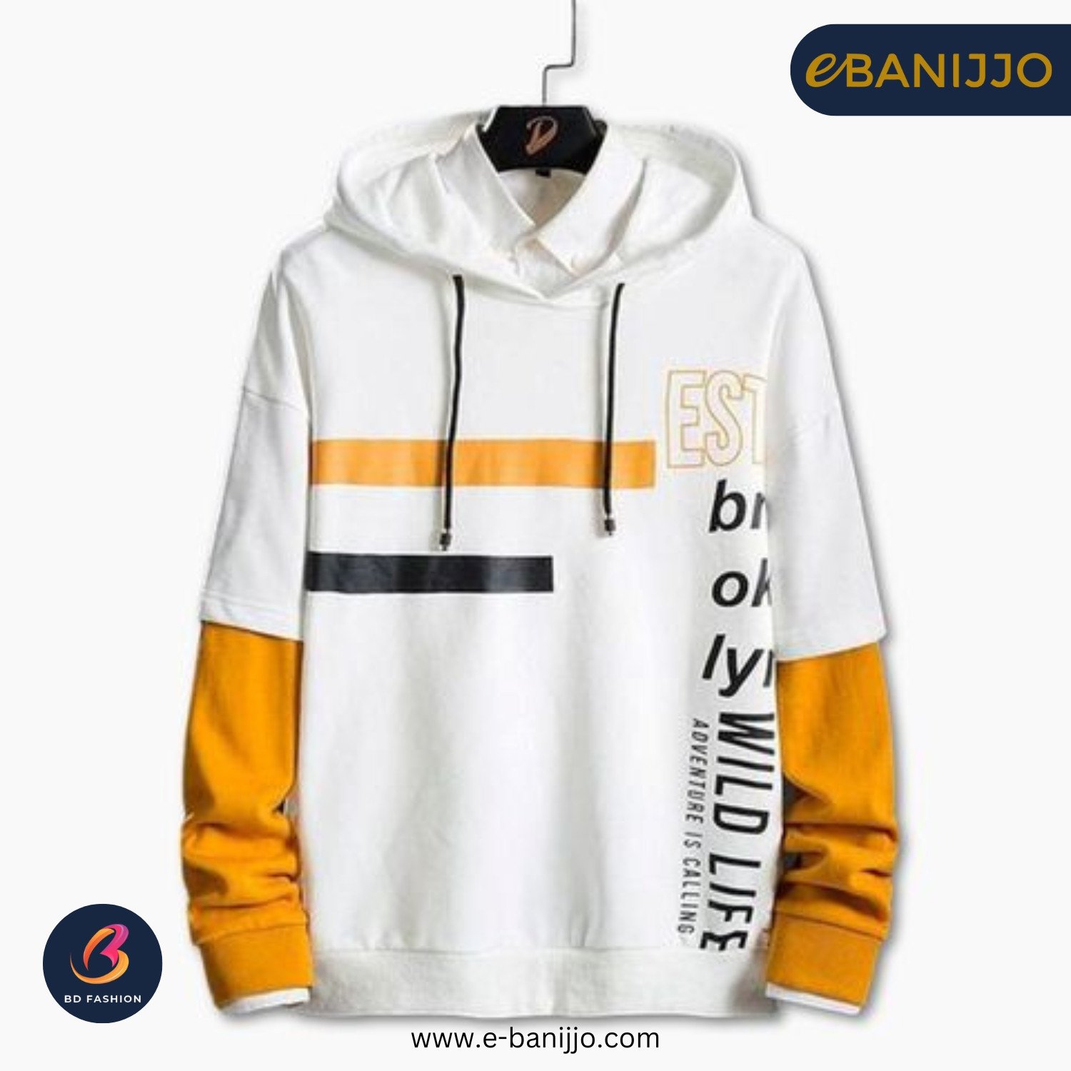 Stylish Color Combined Hoodie