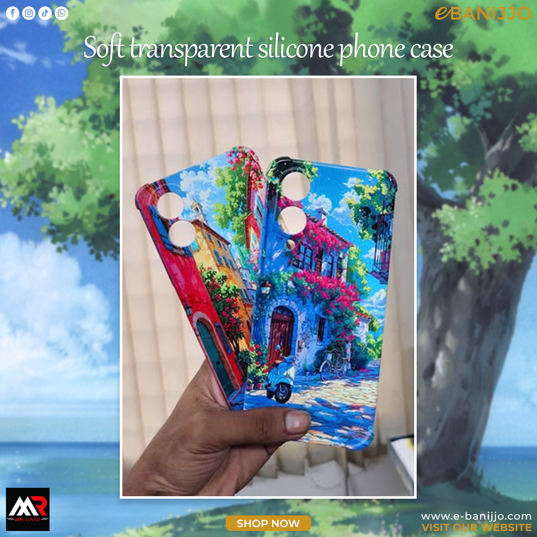 Soft transparent silicone phone case