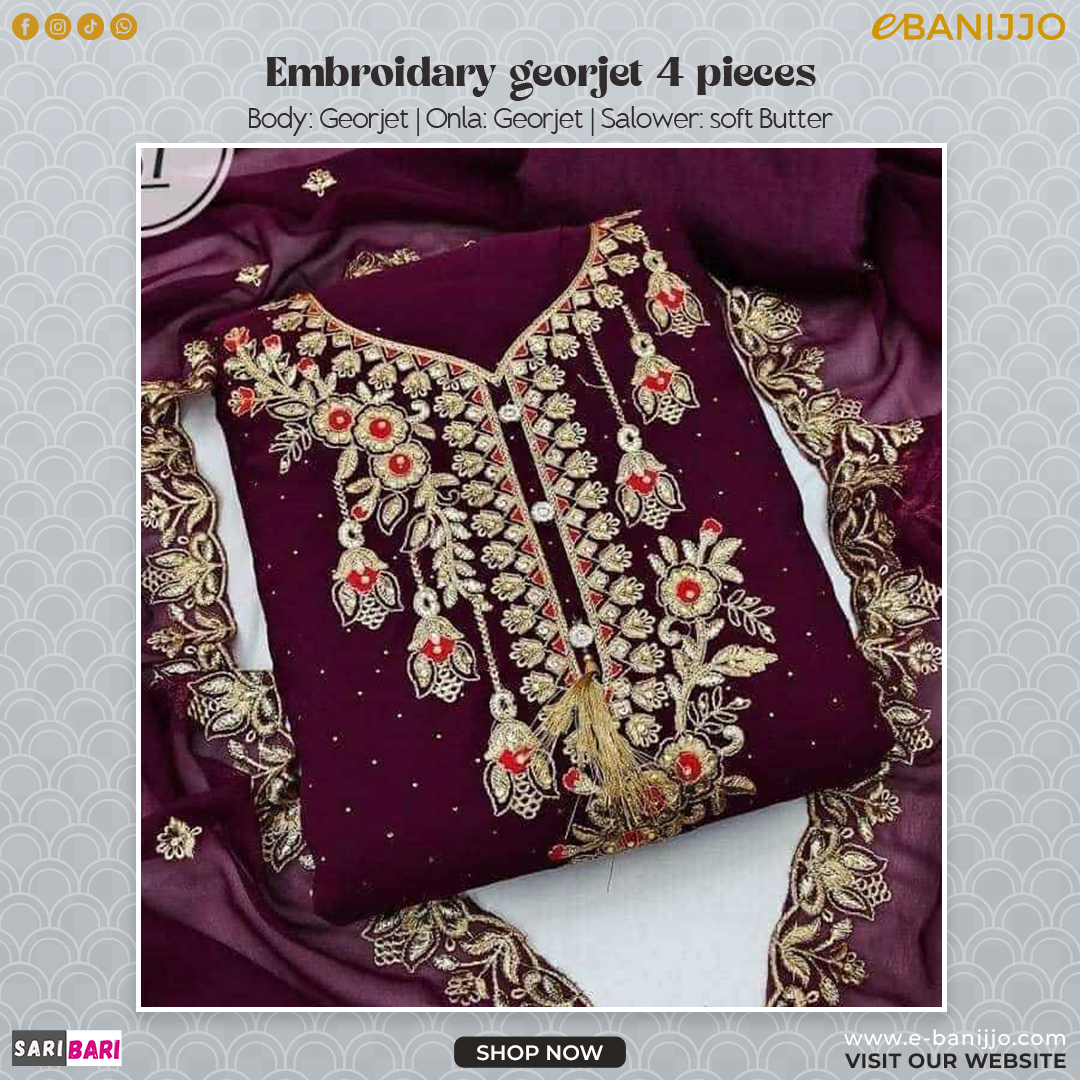 Embroidery Georgette 4 piece