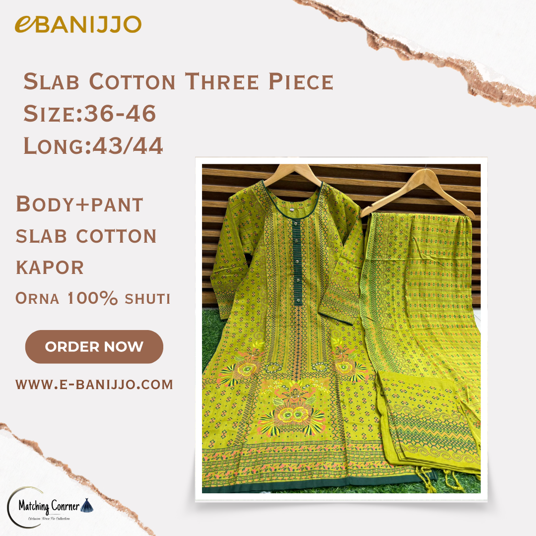 Slab Cotton Three Piece