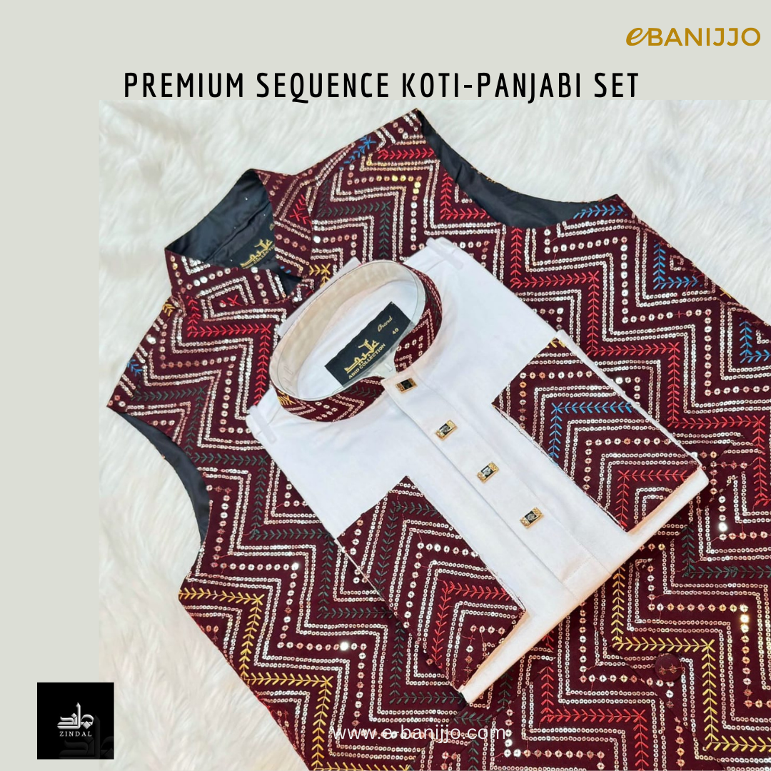Premium Sequence Koti~Panjabi Set Collection
