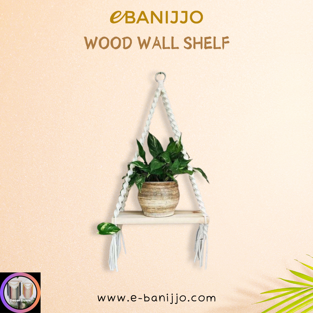 Wood wall shelf