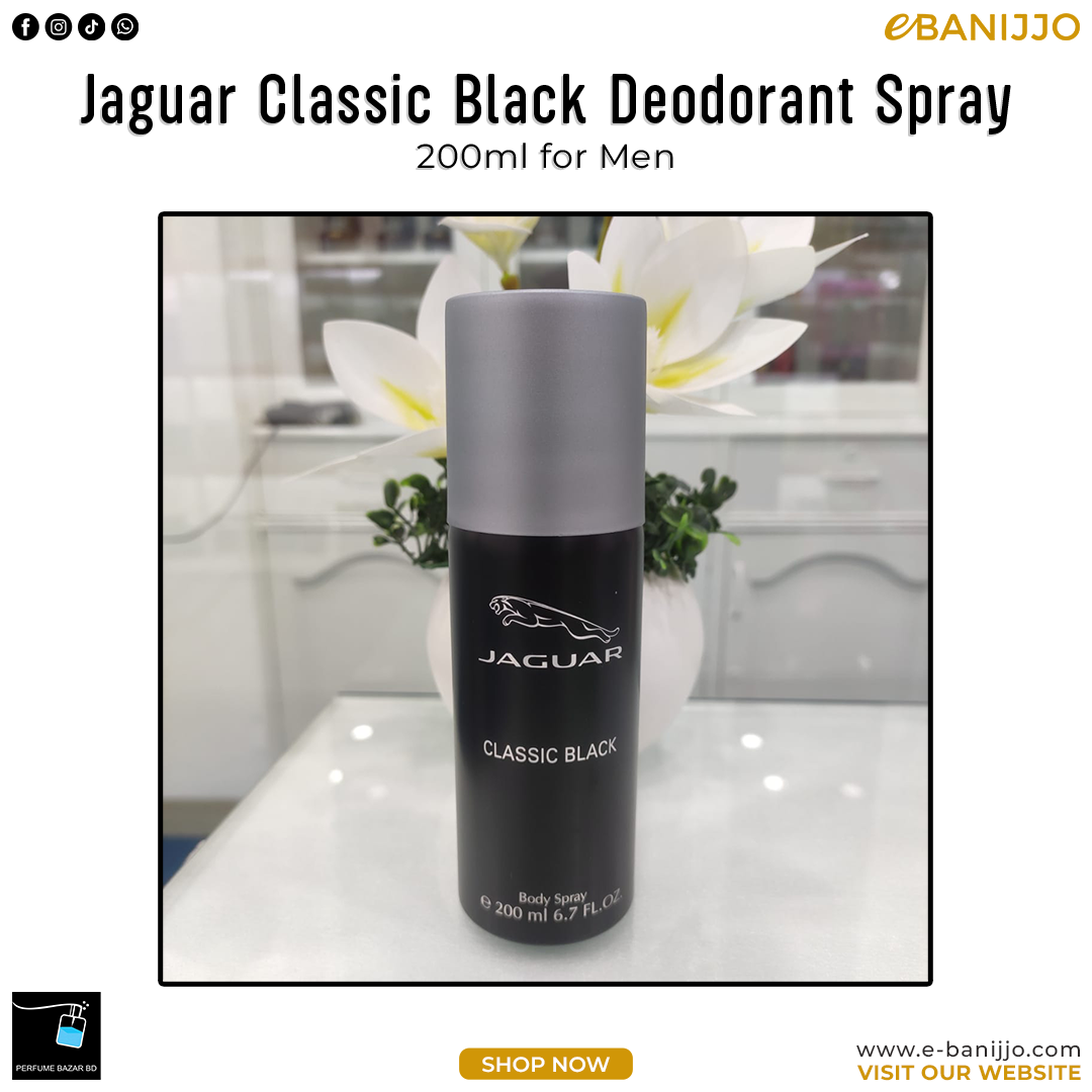 Jaguar Classic Black Deodorant Spray 200ml for Men