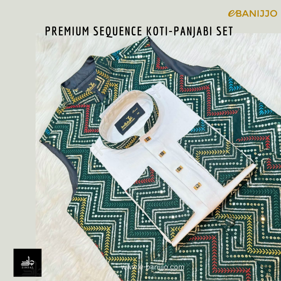 Premium Sequence Koti~Panjabi Set Collection