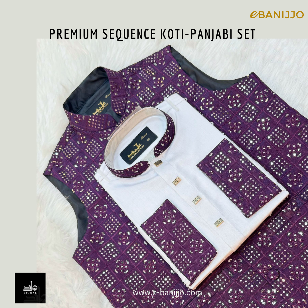 Premium Sequence Koti~Panjabi Set Collection