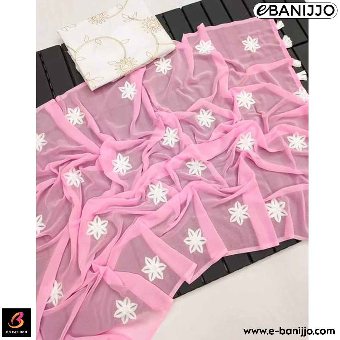 Embroidery Georgette saree