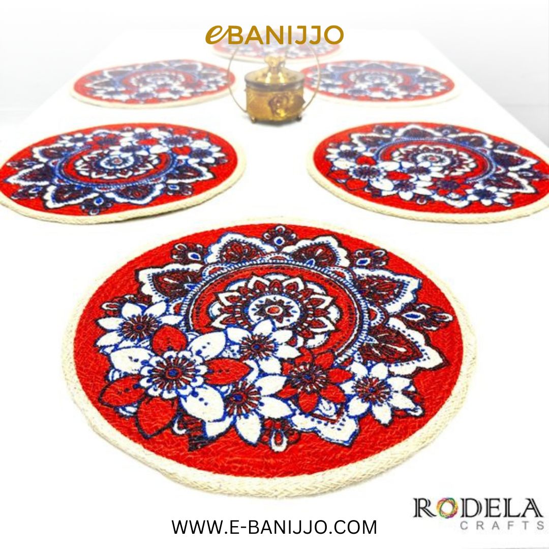 Printed Round Shape Place Mat