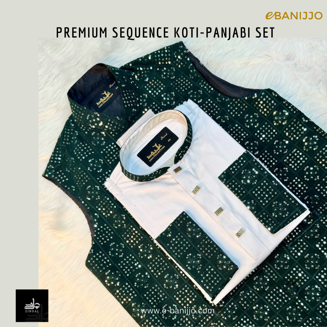 Premium Sequence Koti~Panjabi Set Collection