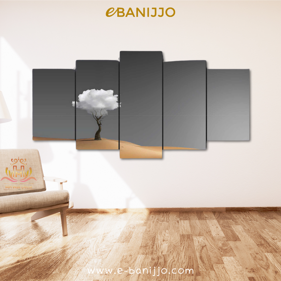 Modern 5 Piece Canvas Print Desert