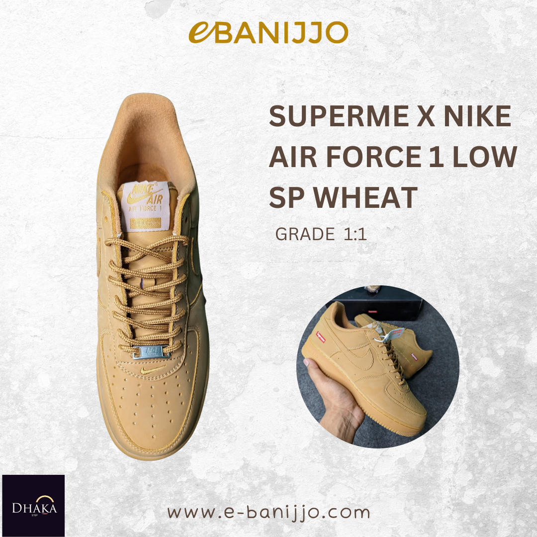 Superme x nike Air Force 1 Low SP Wheat